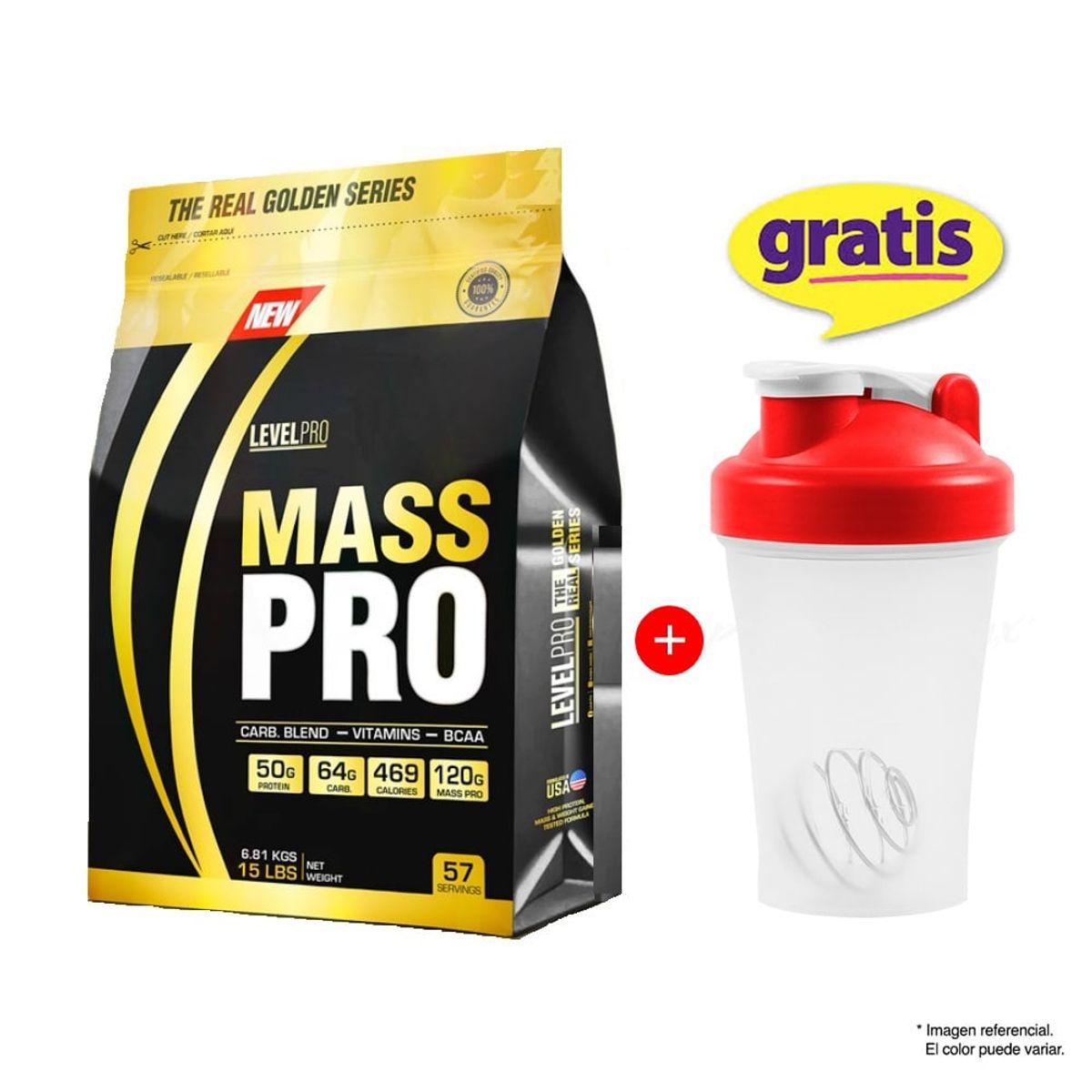 LEVEL PRO - Mass Gainer Level Pro Mass Pro 6.81 kg Chocolate
