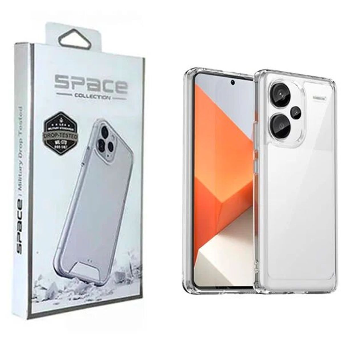 CASE - CASE SPACE TRANSPARENTE PARA REDMI NOTE 13 PRO PLUS