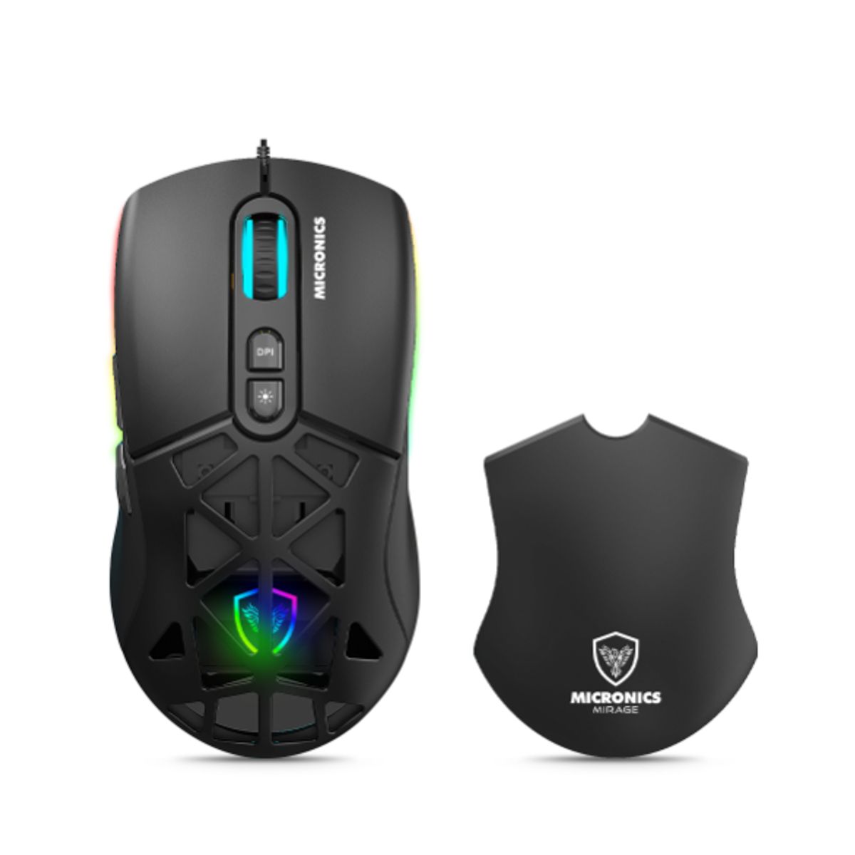 MICRONICS - Mouse Gamer MIRAGE MIC GM890 USB RGB 7B 12800DPI MICRONICS