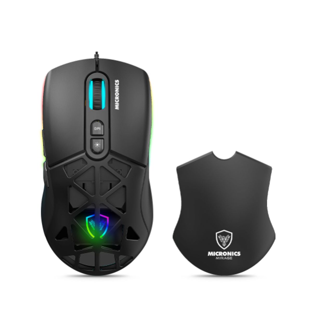 MICRONICS - Mouse Gamer MIRAGE MIC GM890 USB RGB 7B 12800DPI MICRONICS