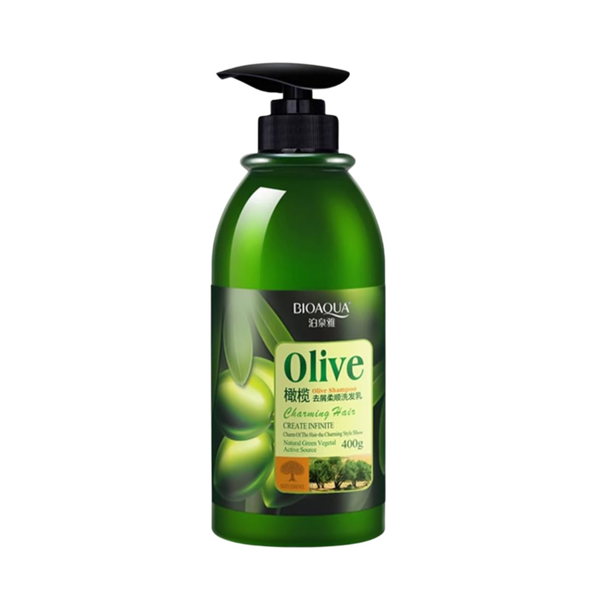 BIOAQUA - SHAMPOO DE OLIVO 400ML PARA EL ACBELLO - BIOAQUA