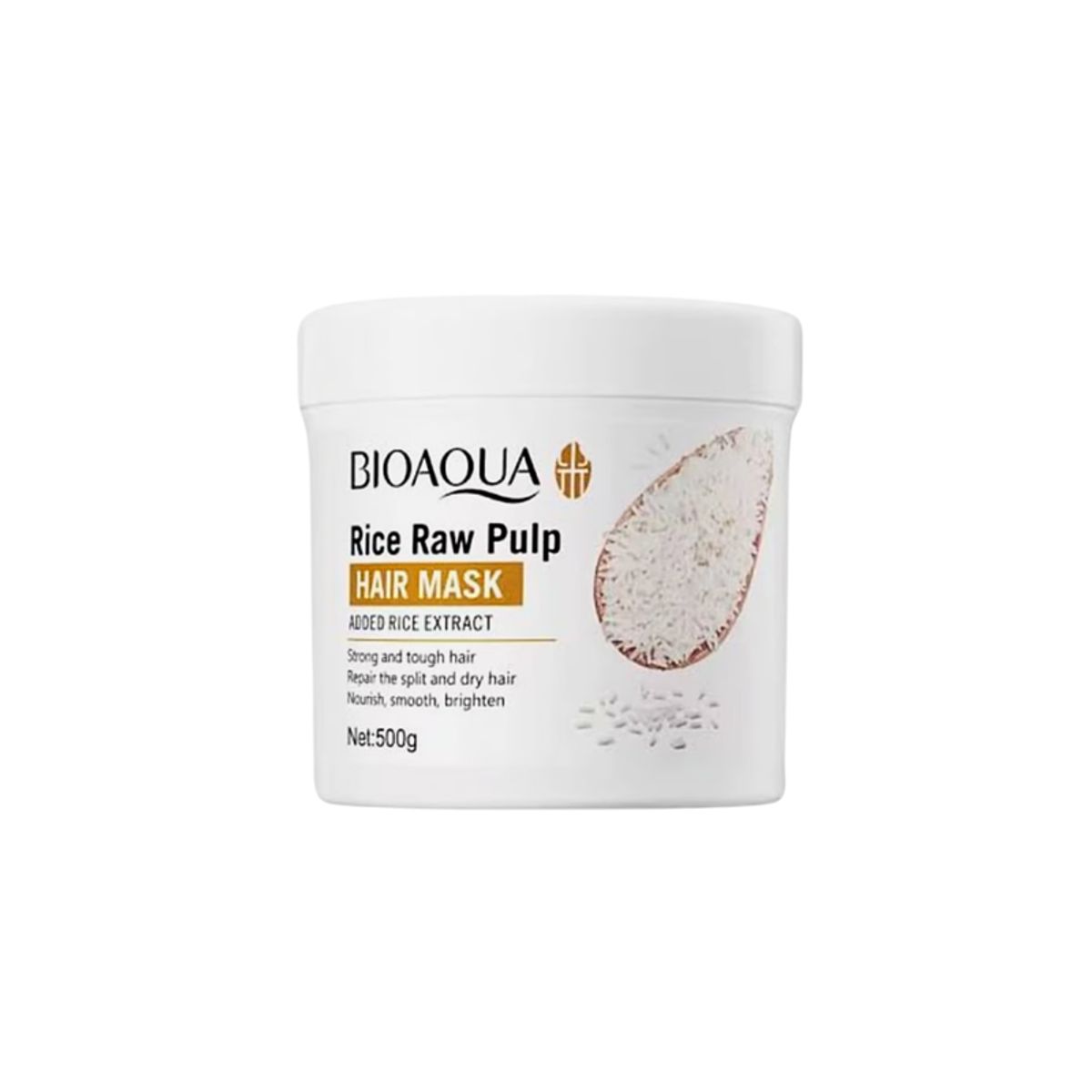 BIOAQUA - MASCARILLA CAPILAR HAIR MASK DE ARROZ 500ML - BIOAQUA