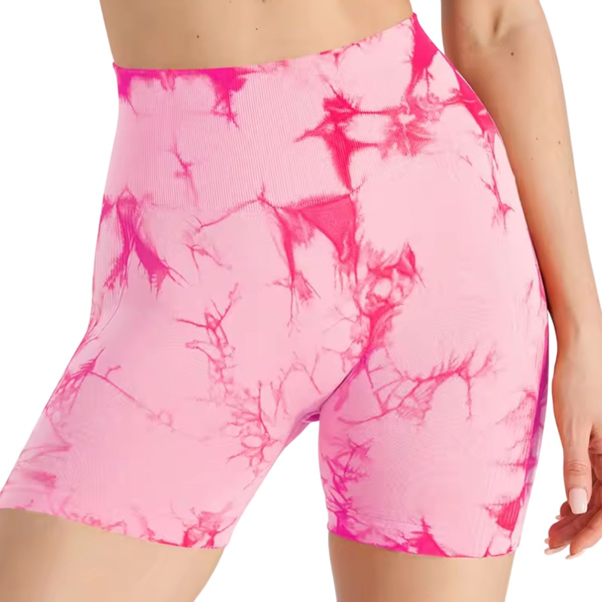 ROYAL PEACH APPAREL - Short deportivo Tie Dye ROSA - Ropa deportiva mujer gym