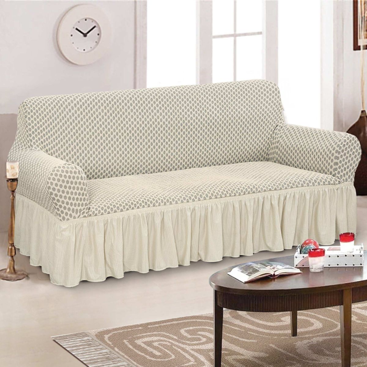 SALA FABULOSA - Funda de mueble 3-2-1 alto relieve Royal - Gris