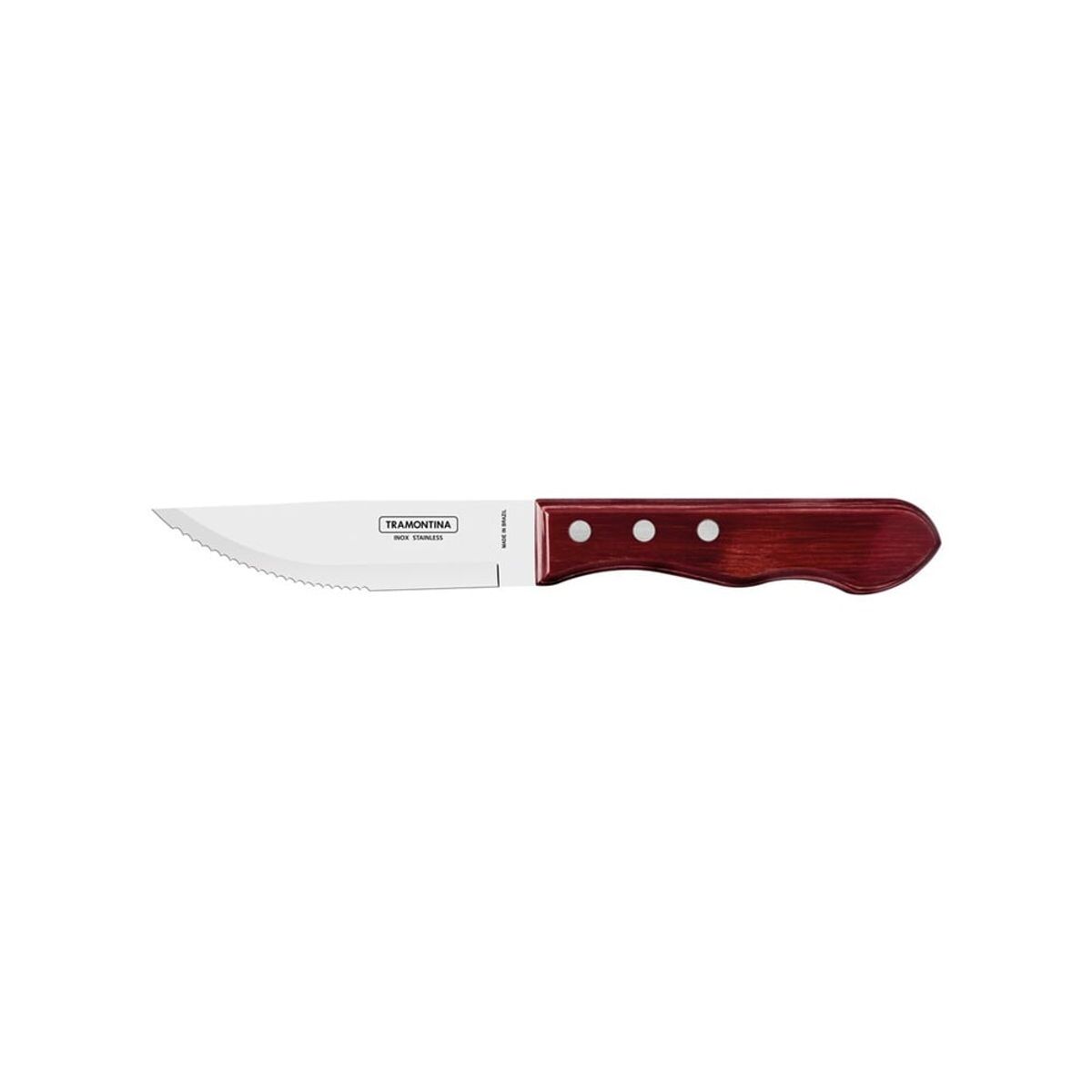 TRAMONTINA - CUCHILLO TRAMONTINA PARA ASADO JUMBO 5 PULGADAS POLYWOOD ROJO