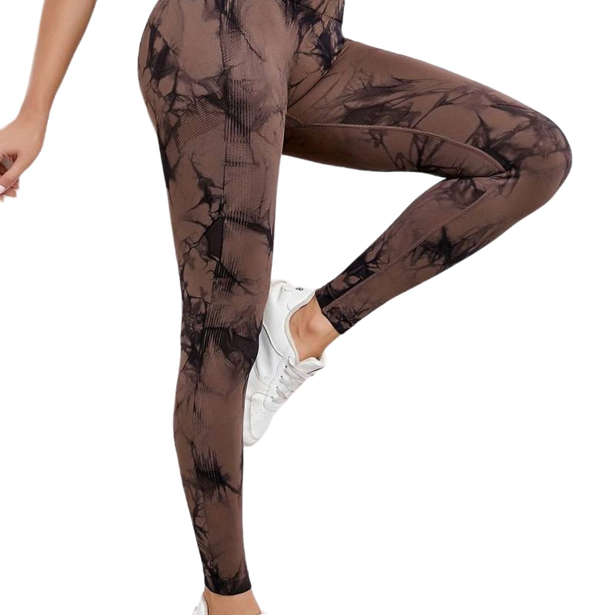 ROYAL PEACH APPAREL - Legging deportivo Tie Dye CAFE- Ropa deportiva malla mujer gym