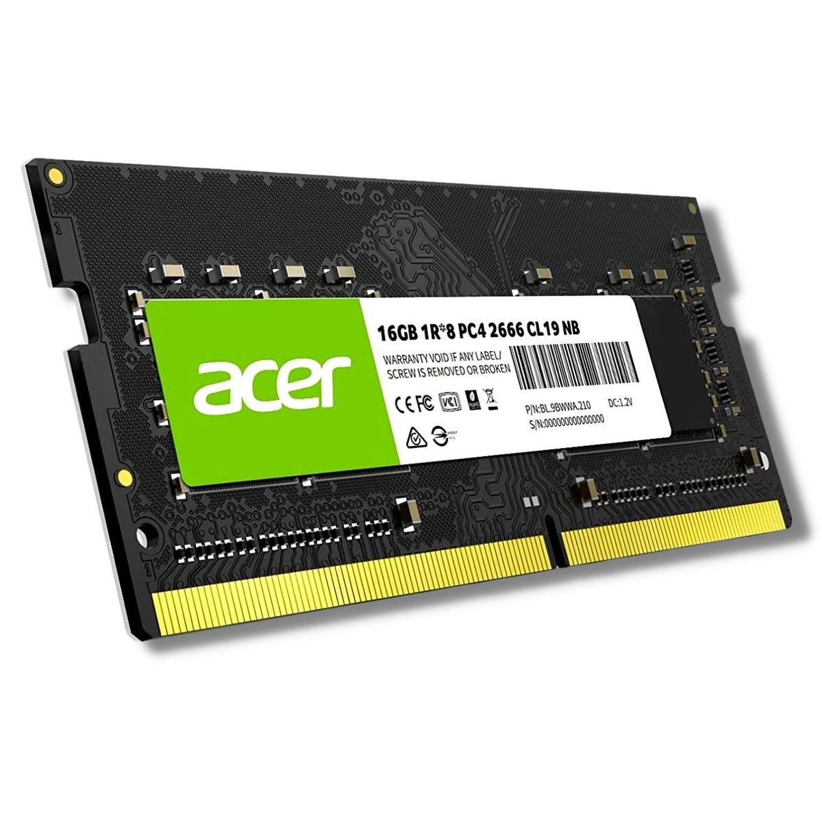 ACER - Memoria Ram DDR4 SODIMM ACER SD100 16GB 2666MHZ