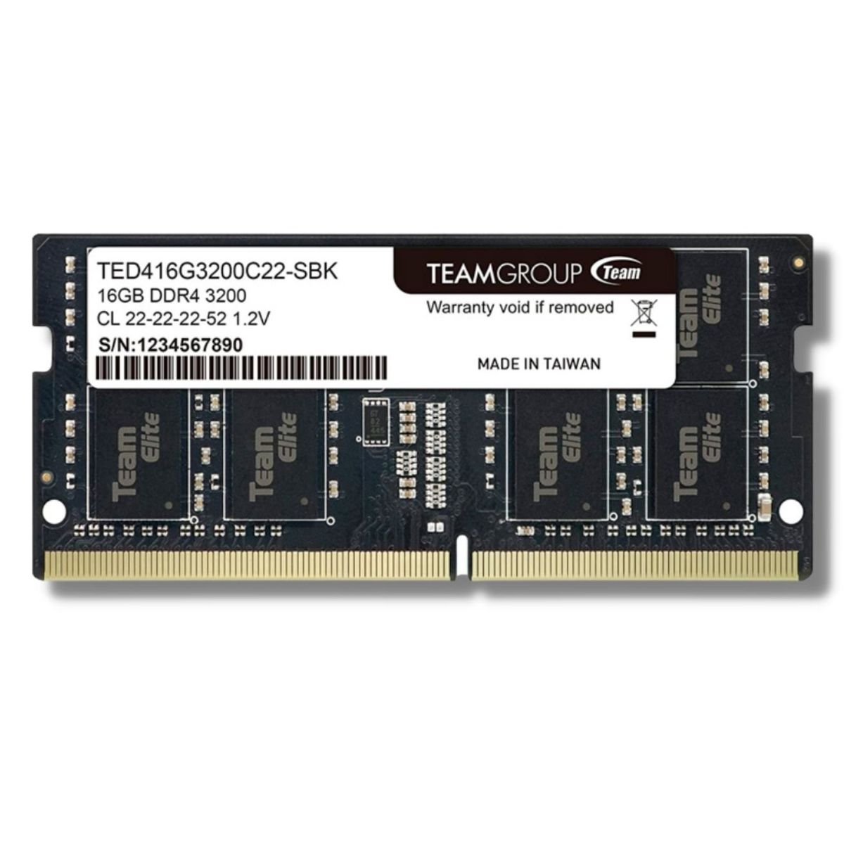 TEAM GROUP - Memoria Ram DDR4 SODIMM TEAM GROUP ELITE 16GB 3200MHZ
