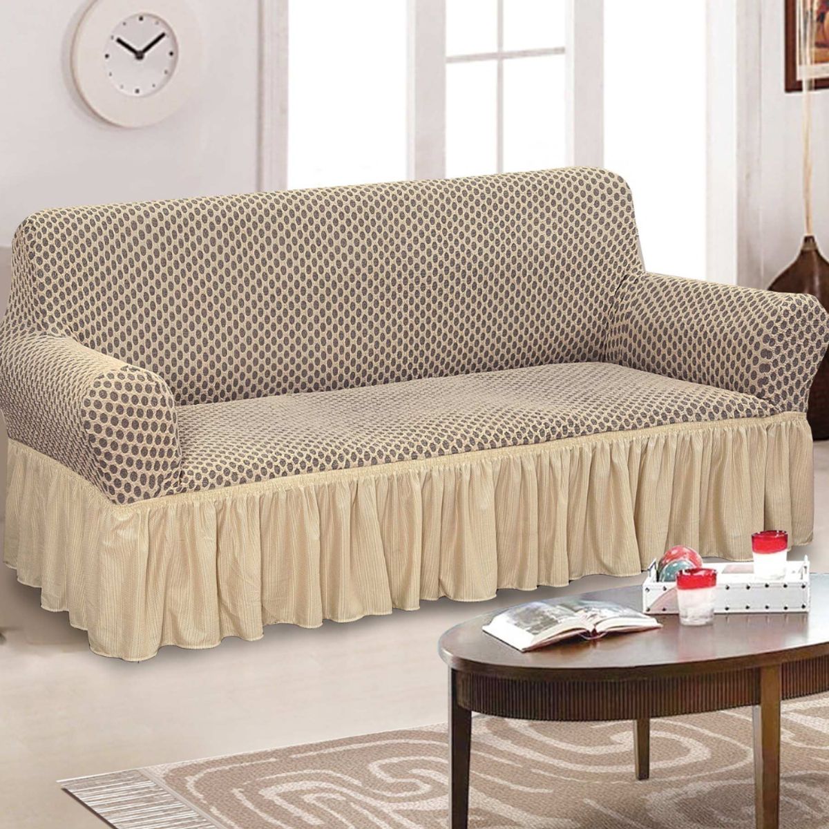 SALA FABULOSA - Funda de mueble 3-2-1 alto relieve Royal - Beige