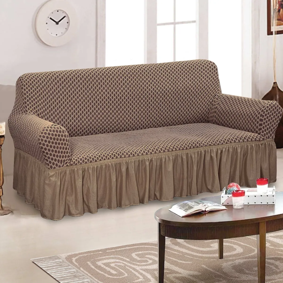 SALA FABULOSA - Funda de mueble 3-2-1 alto relieve Royal - Chocolate