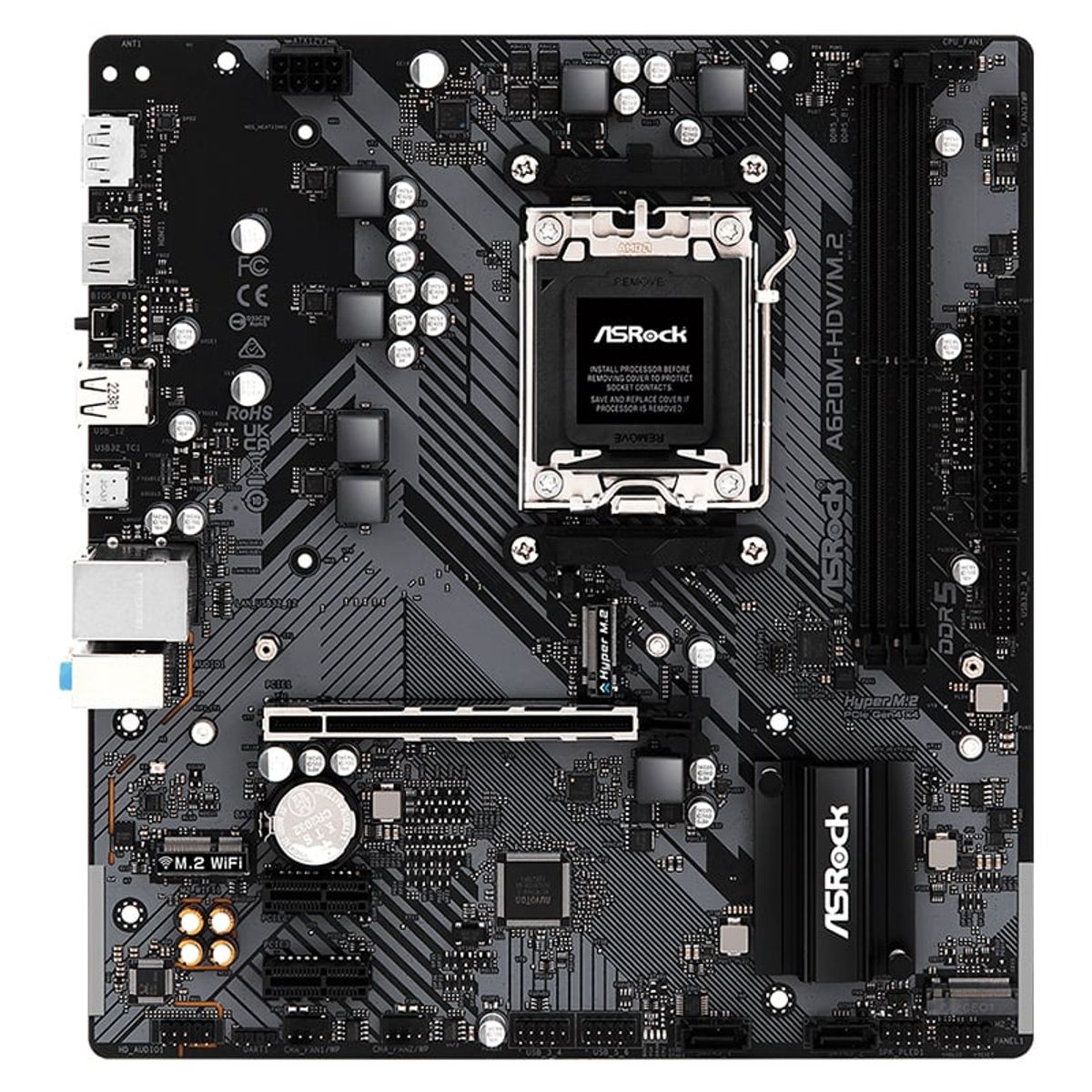 ASROCK - Motherboard ASROCK A620M-HDV M 2 Chipset AMD A620 Socket AMD AM5 mATX
