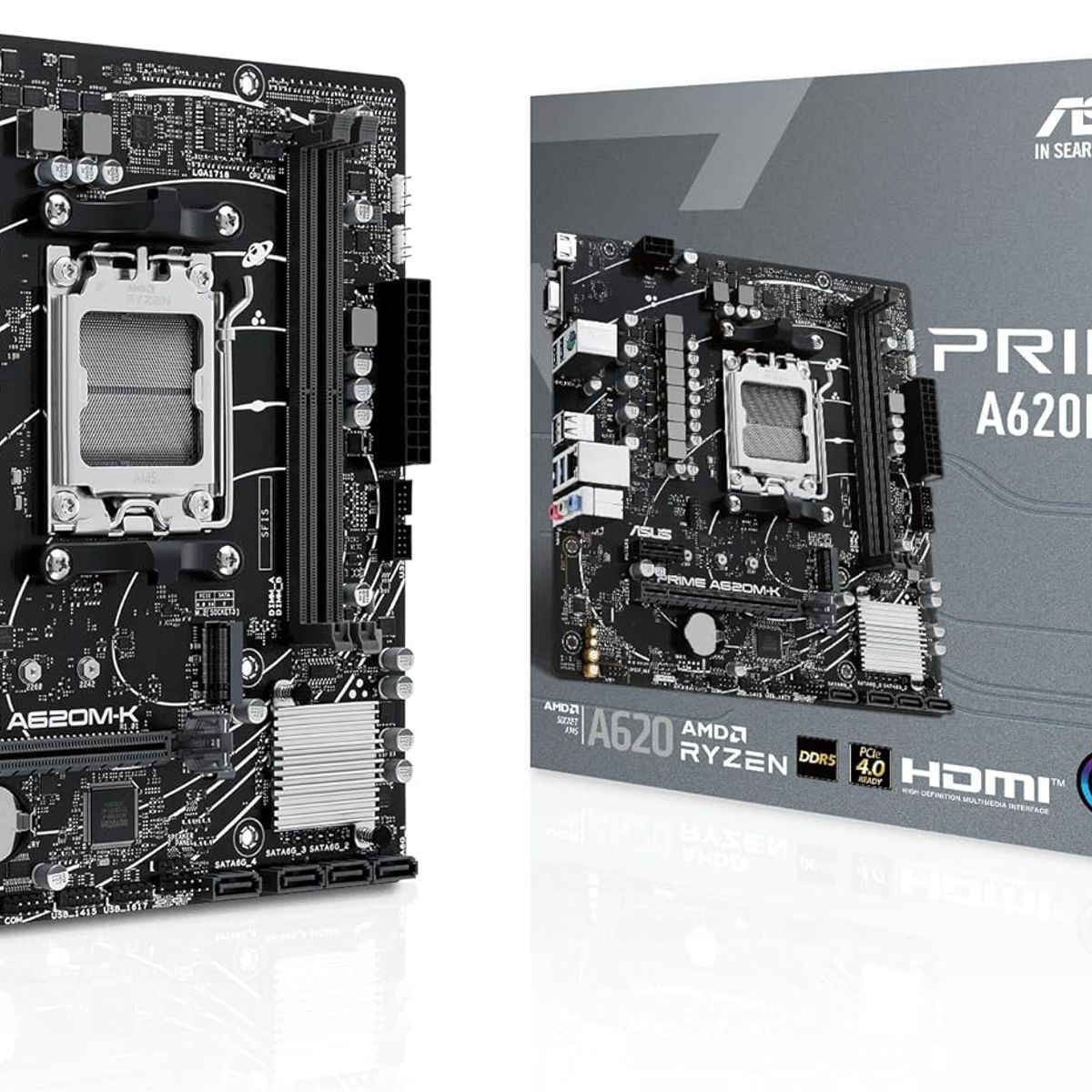 ASUS - Motherboard ASUS PRIME A620M-K Chipset AMD A620 AMD AM5 Micro ATX