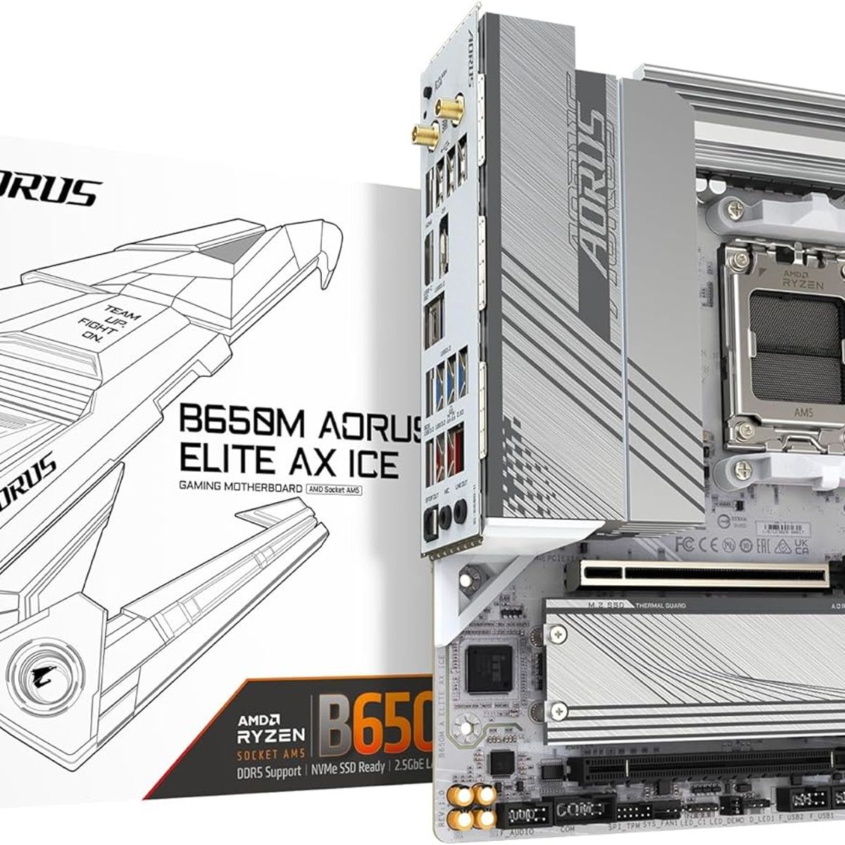 GIGABYTE - Motherboard Gigabyte B650M AORUS ELITE AX ICE AMD B650 AM5 mATX
