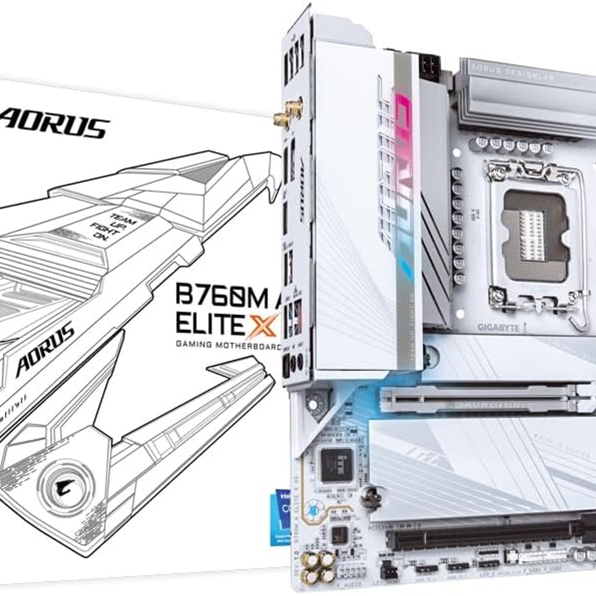 GIGABYTE - Motherboard Gigabyte B760M AORUS ELITE X AX Intel B760 LGA1700 mATX