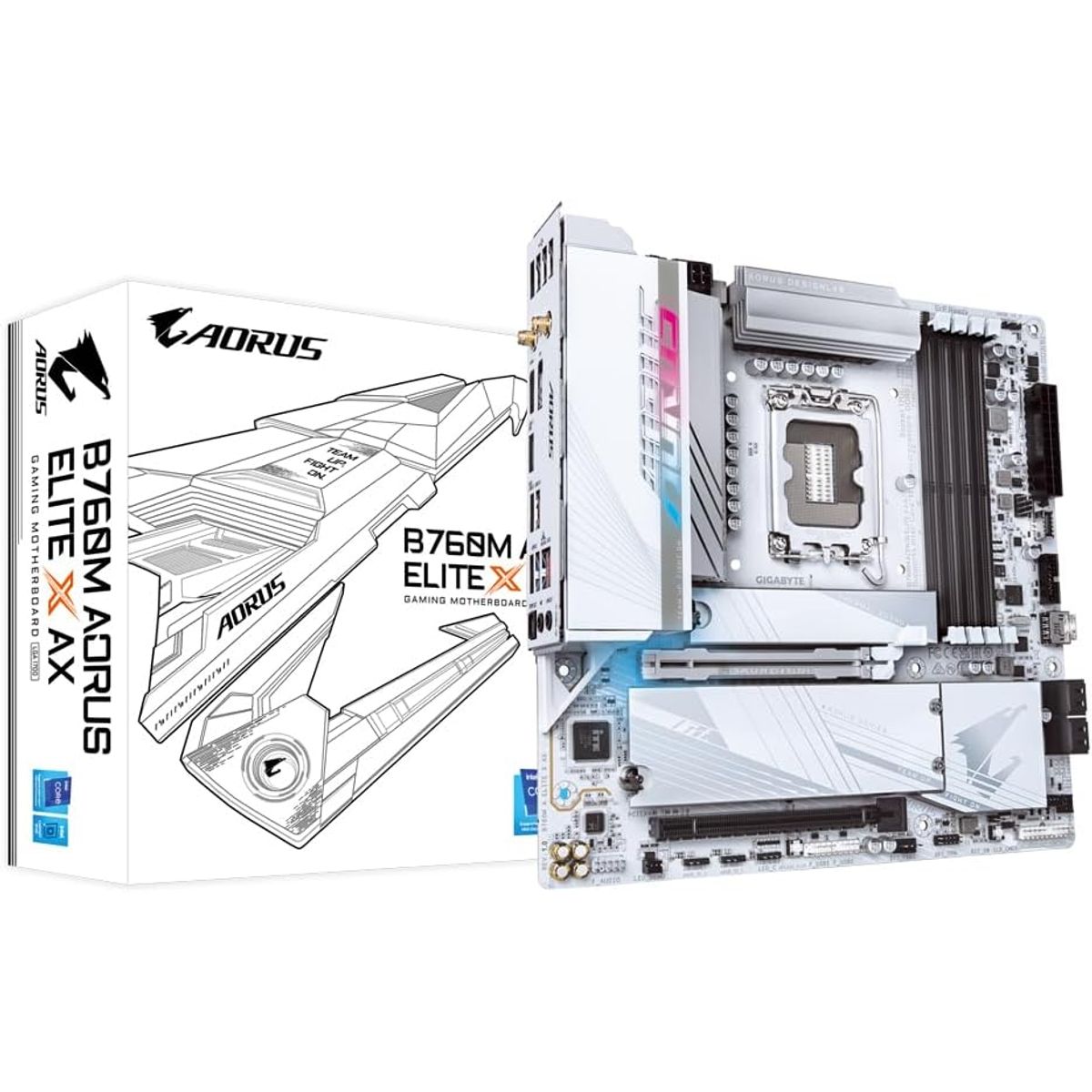 GIGABYTE - Motherboard Gigabyte B760M AORUS ELITE X AX Intel B760 LGA1700 mATX