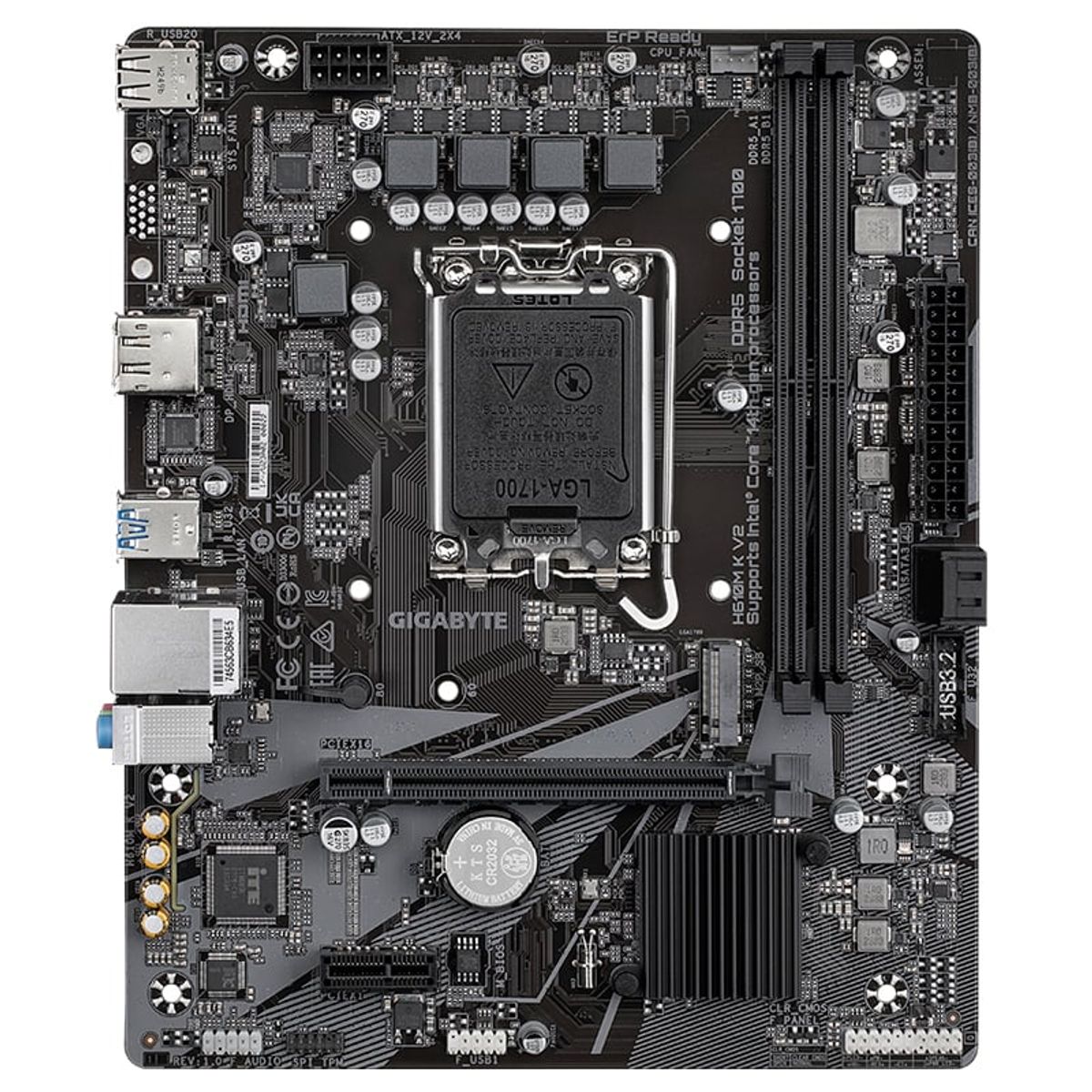 GIGABYTE - Motherboard Gigabyte H610M K V2 Chipset Intel H610 LGA1700 Micro ATX