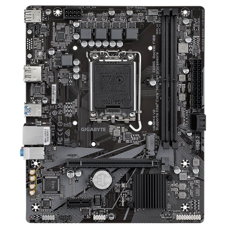 GIGABYTE - Motherboard Gigabyte H610M K V2 Chipset Intel H610 LGA1700 Micro ATX
