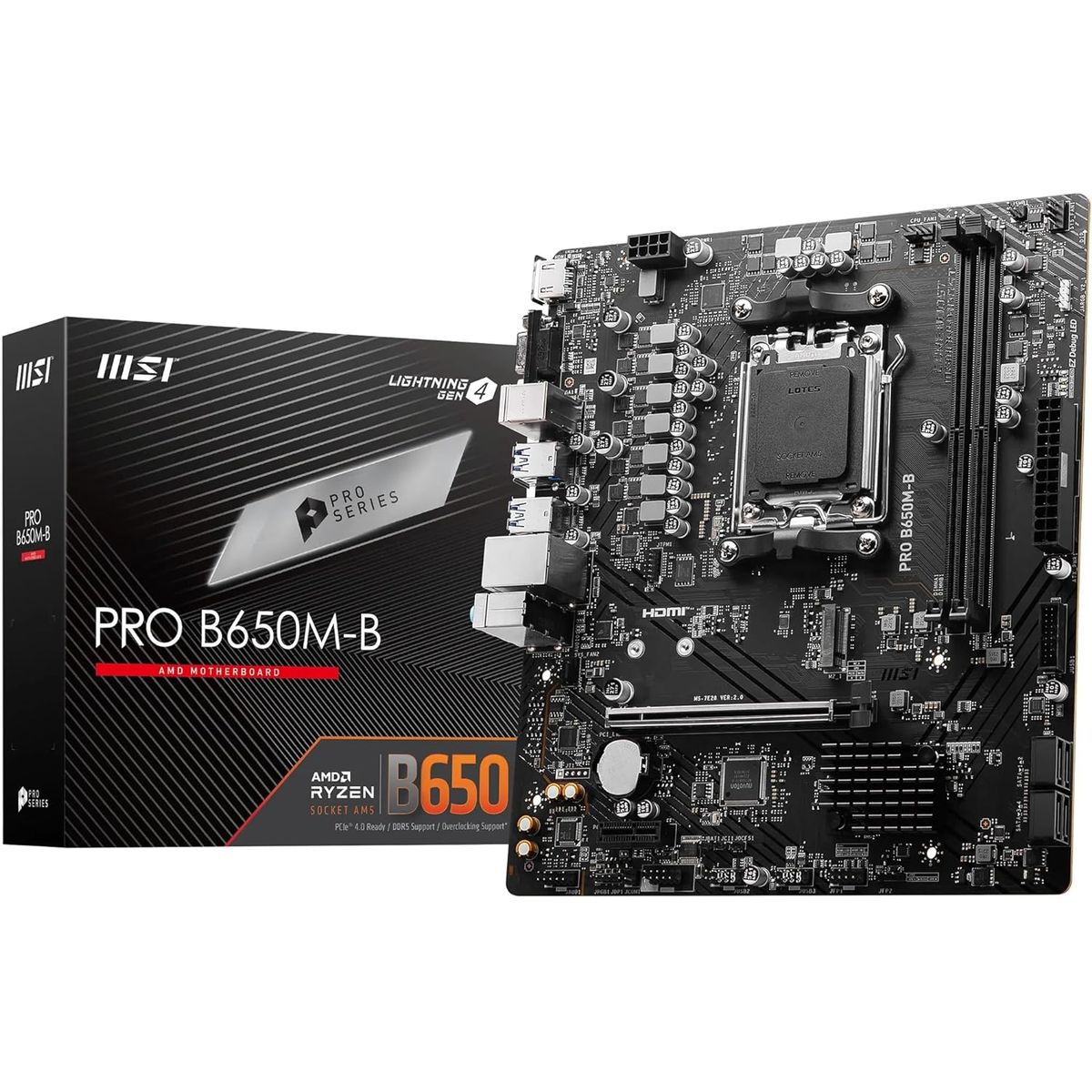 MSI - Motherboard MSI PRO B650M-B Chipset AMD B650 Socket AMD AM5 mATX