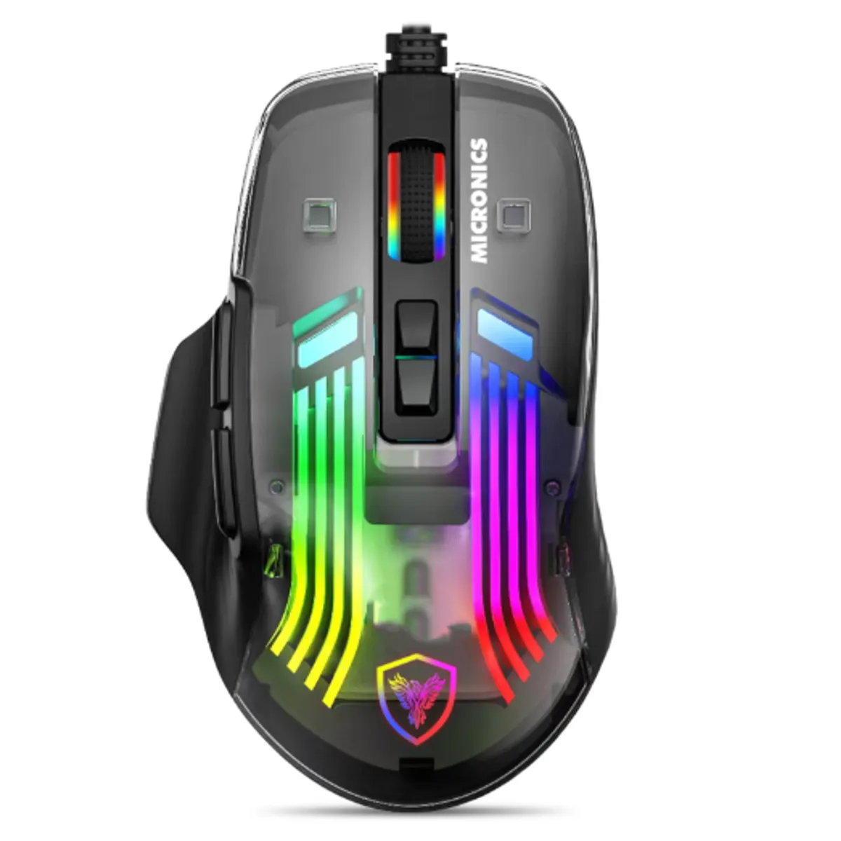 MICRONICS - Mouse Gamer MURANO MIC GM891 USB RGB 7B 12800DPI MICRONICS