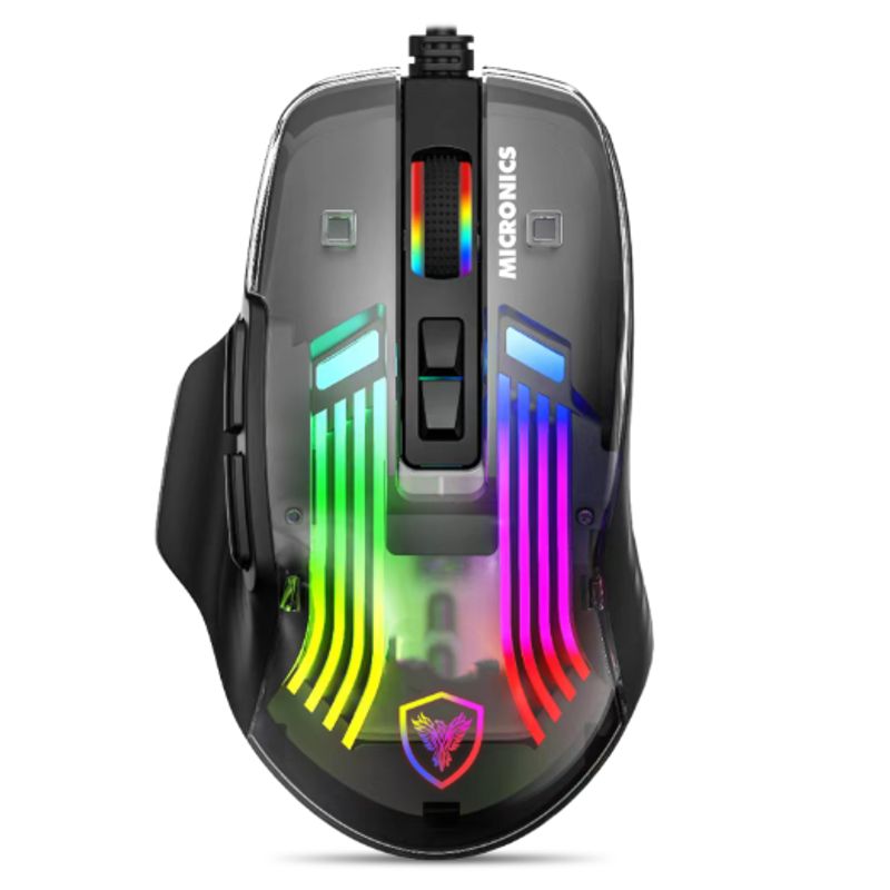 MICRONICS - Mouse Gamer MURANO MIC GM891 USB RGB 7B 12800DPI MICRONICS