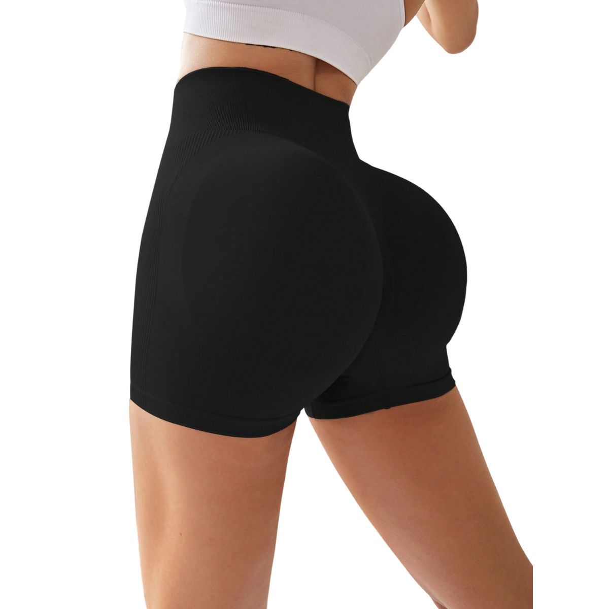 ROYAL PEACH APPAREL - Short deportivo Doble Push Up NEGRO - Ropa deportiva mujer gym