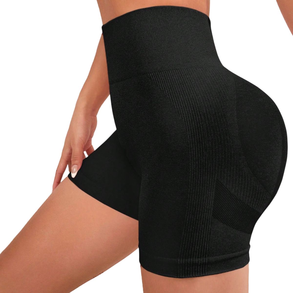 ROYAL PEACH APPAREL - Short deportivo Doble Push Up NEGRO - Ropa deportiva mujer gym