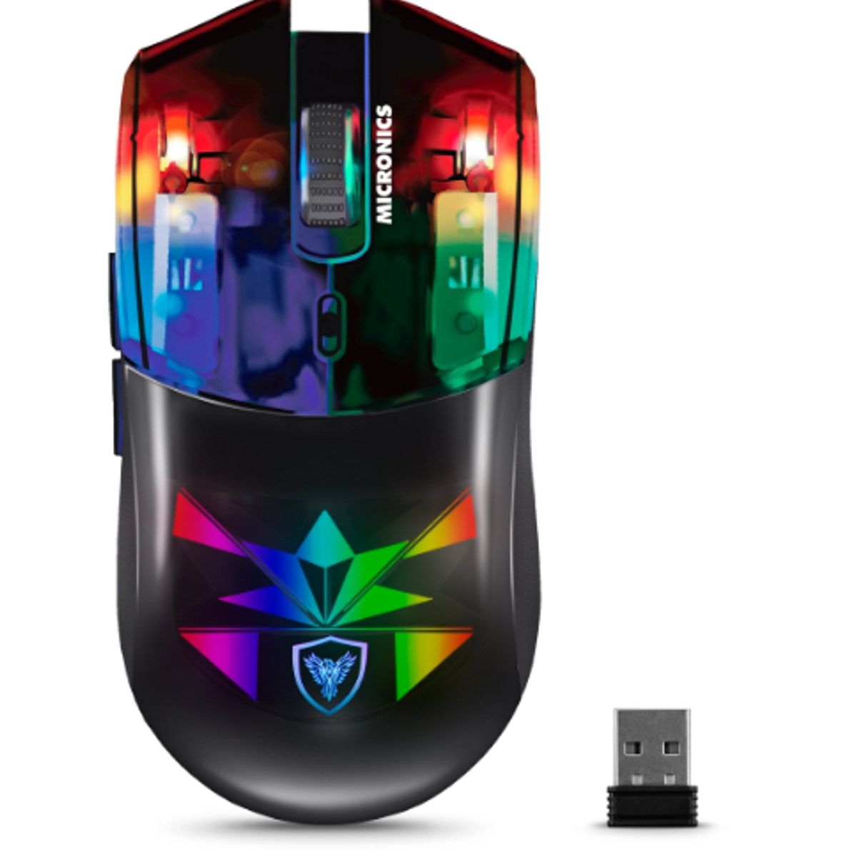 MICRONICS - Mouse Gamer NEON 3 MIC GM809-3m BT Wifi RGB DPI 4800 7B MICRONICS