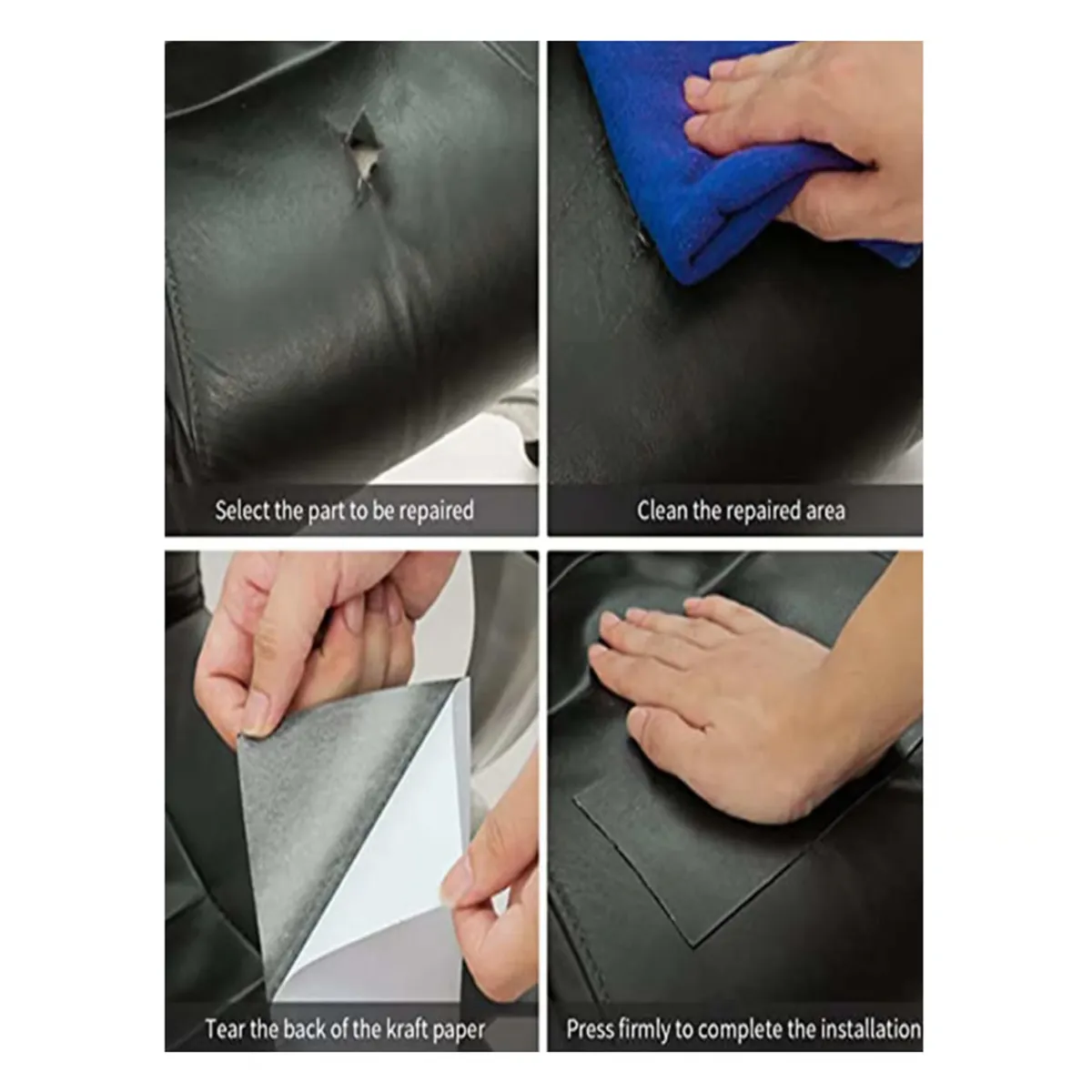 GENERICO - Parche De Reparación De Cuero Autoadhesivo Para Mueble