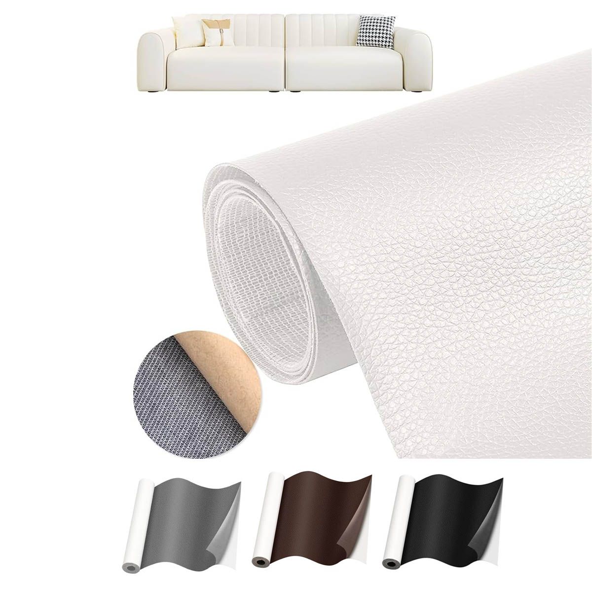 GENERICO - Parche De Reparación De Cuero Autoadhesivo Para Sofá