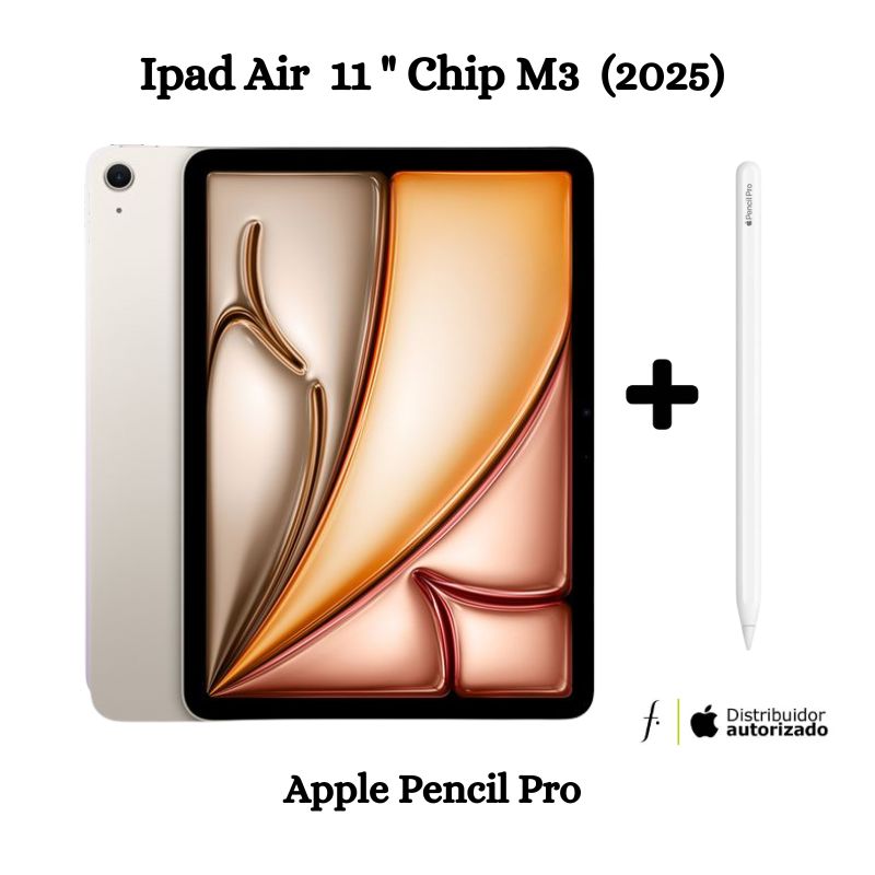 APPLE - Nuevo iPad Air 11''  Chip M3 Wifi 128GB - Starligth(2025) + Pencil Pro
