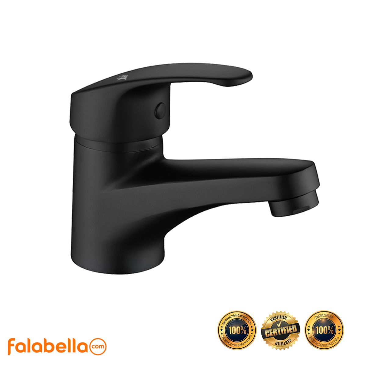 XM - Llave de agua fría para baño Acero Inoxidable Negro Mate