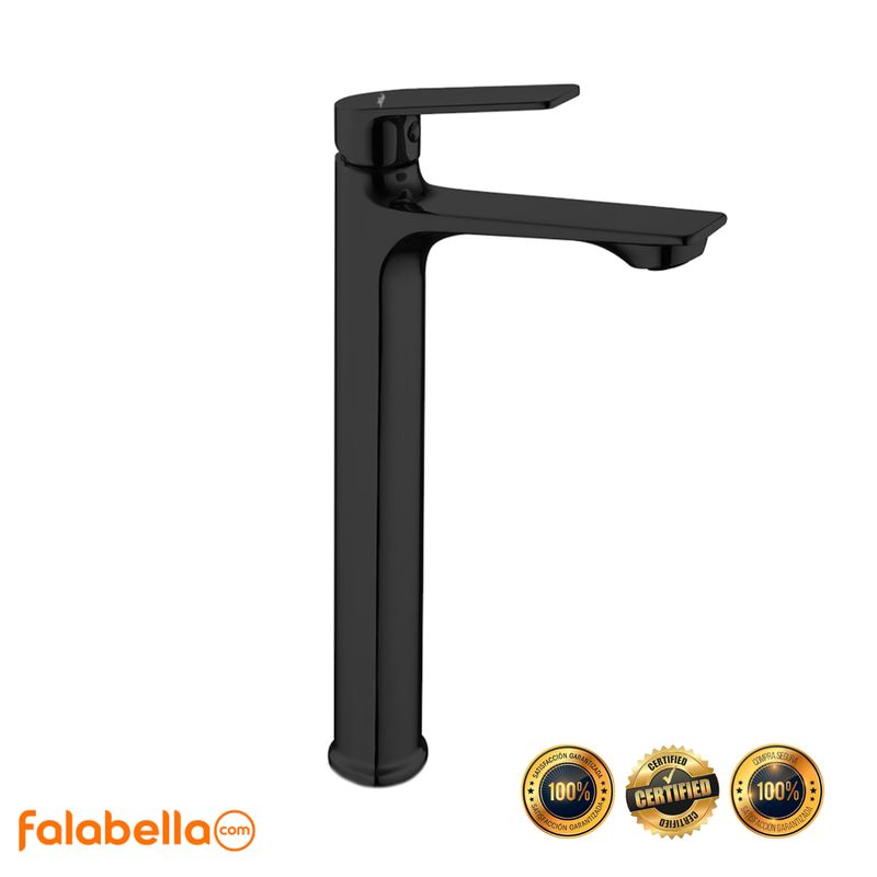 XM - Llave de agua fría para baño L0373A01 Acero Inoxidable Negro Mate