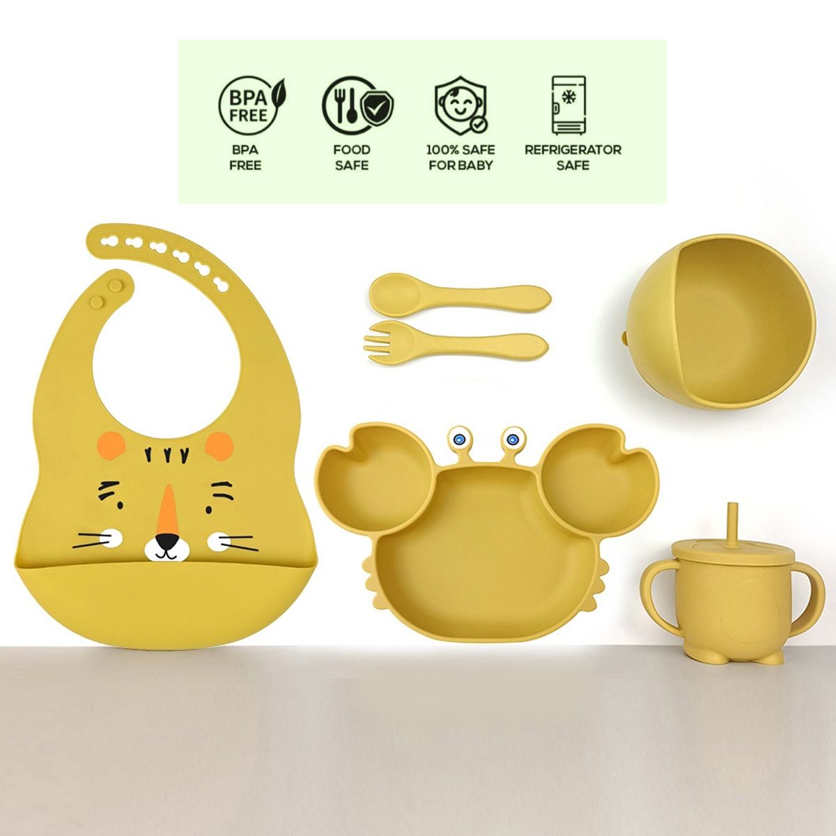 GENERICO - Set de alimentación para bebé tiger