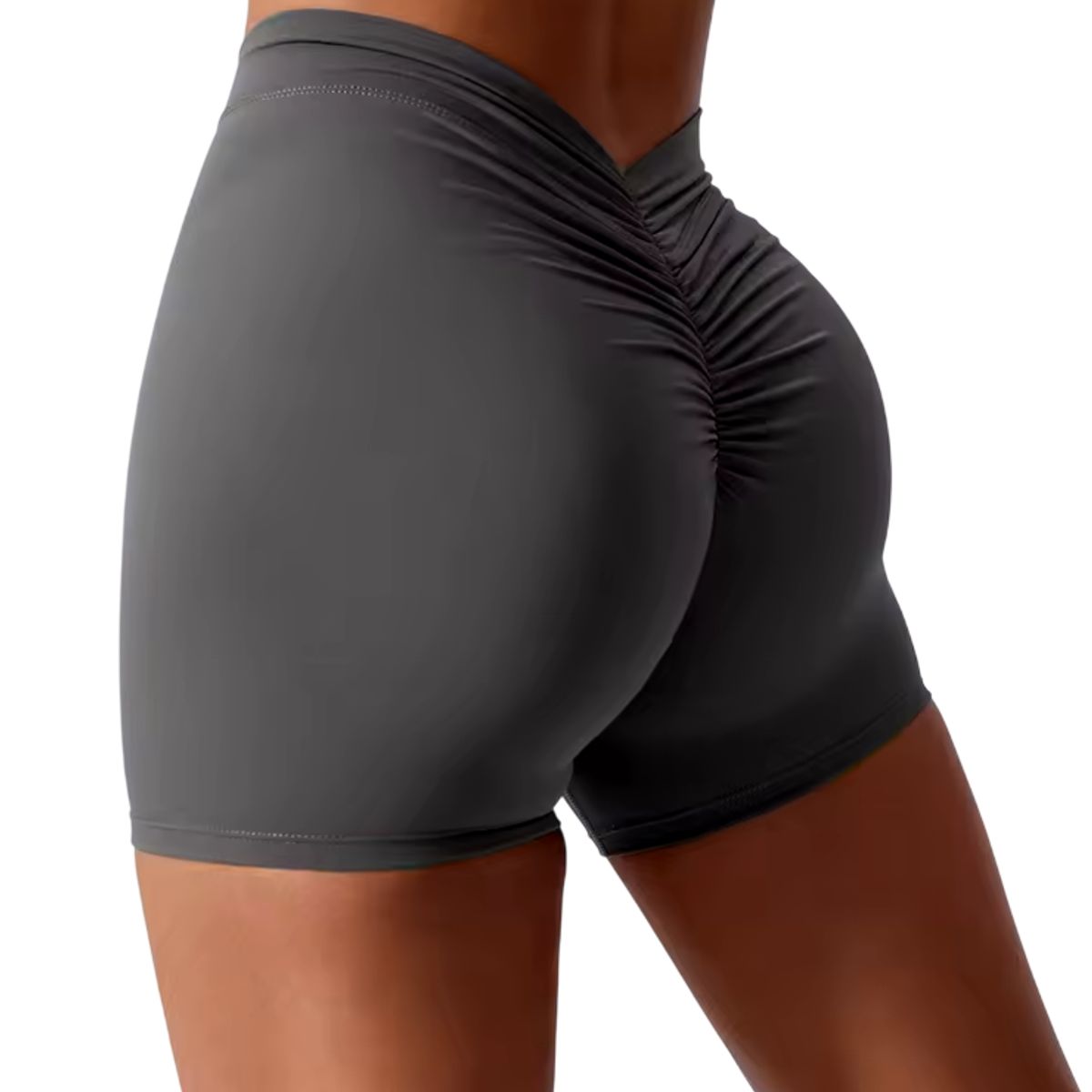 ROYAL PEACH APPAREL - Short deportivo corte v GRIS - Ropa deportiva mujer gym