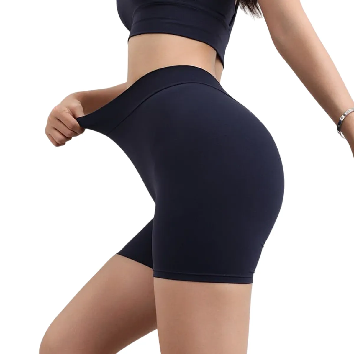 ROYAL PEACH APPAREL - Short deportivo corte v AZUL - Ropa deportiva mujer gym