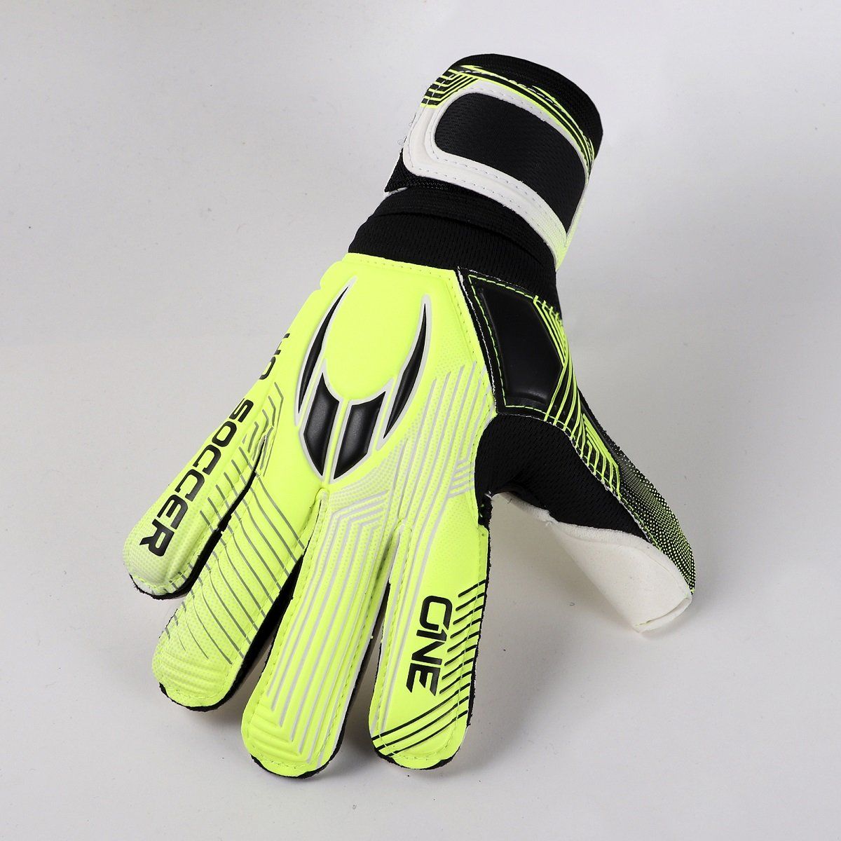 HO SOCCER - GUANTE DE ARQUERO ONE FLAT PROTEK BLADE LIME SHIELD