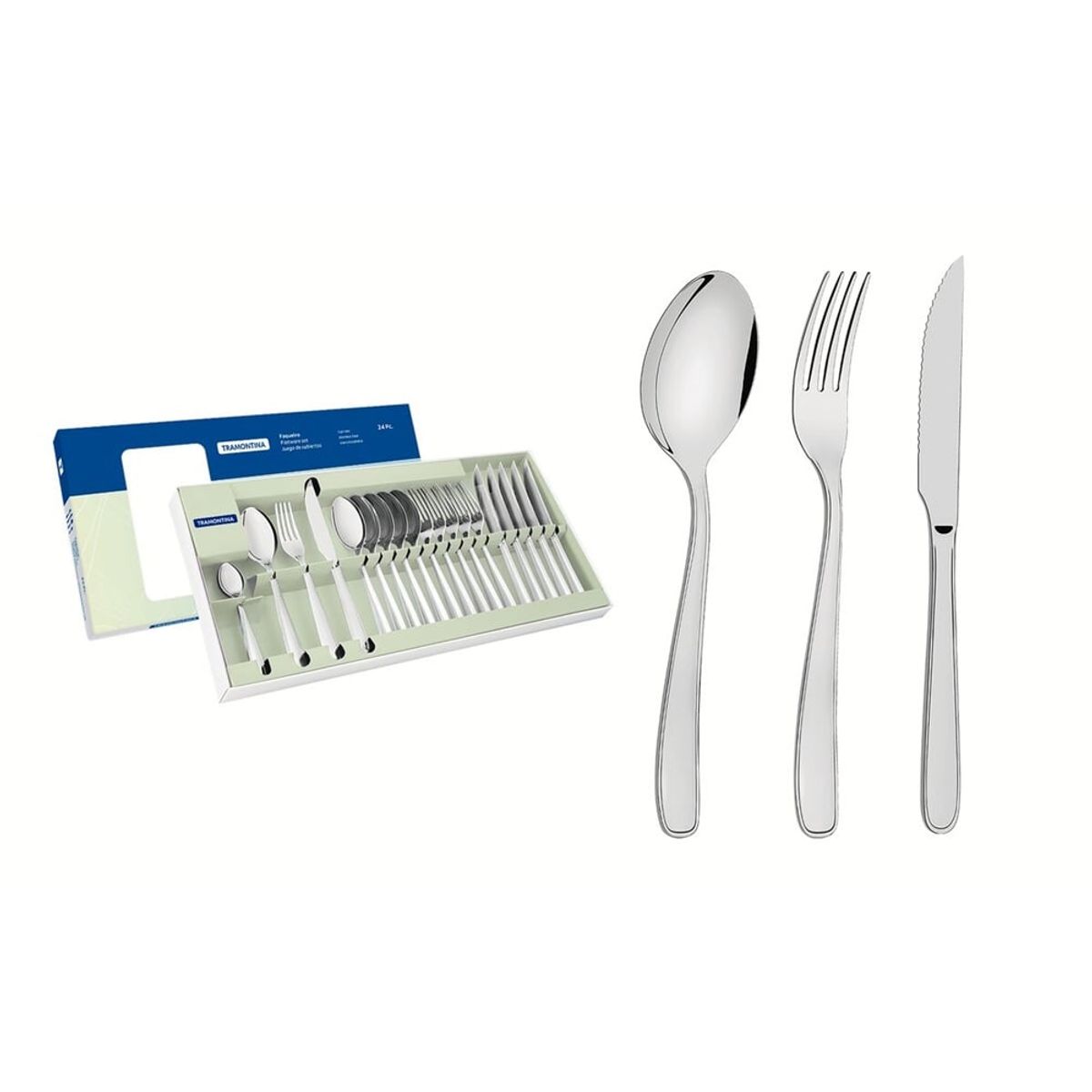 TRAMONTINA - JUEGO DE CUBIERTOS TRAMONTINA DE 24 PIEZAS MARESIAS