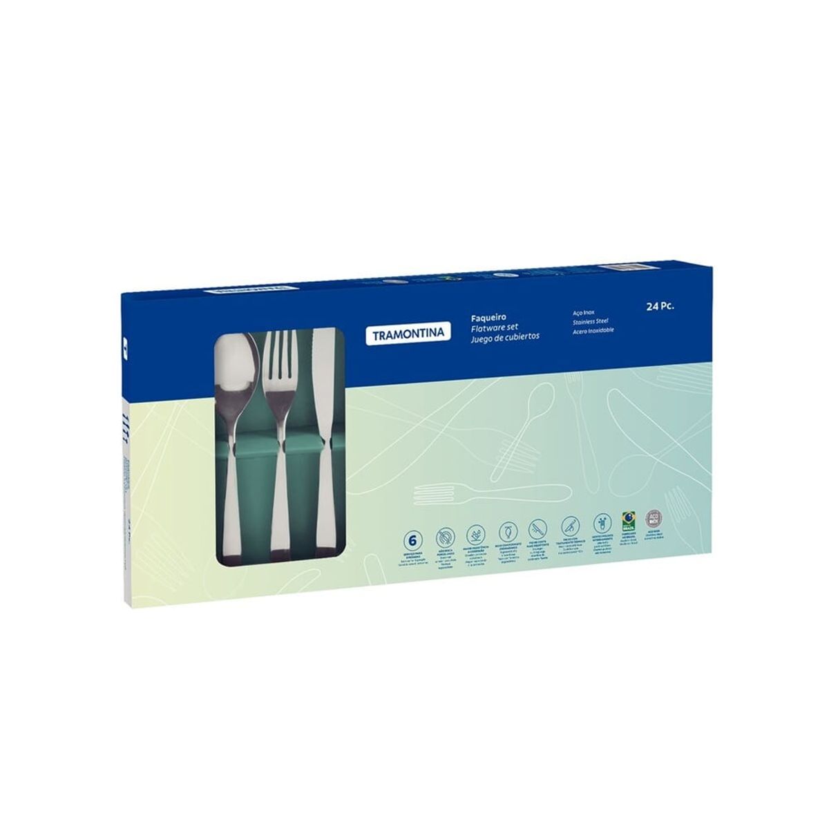 TRAMONTINA - JUEGO DE CUBIERTOS TRAMONTINA DE 24 PIEZAS MARESIAS