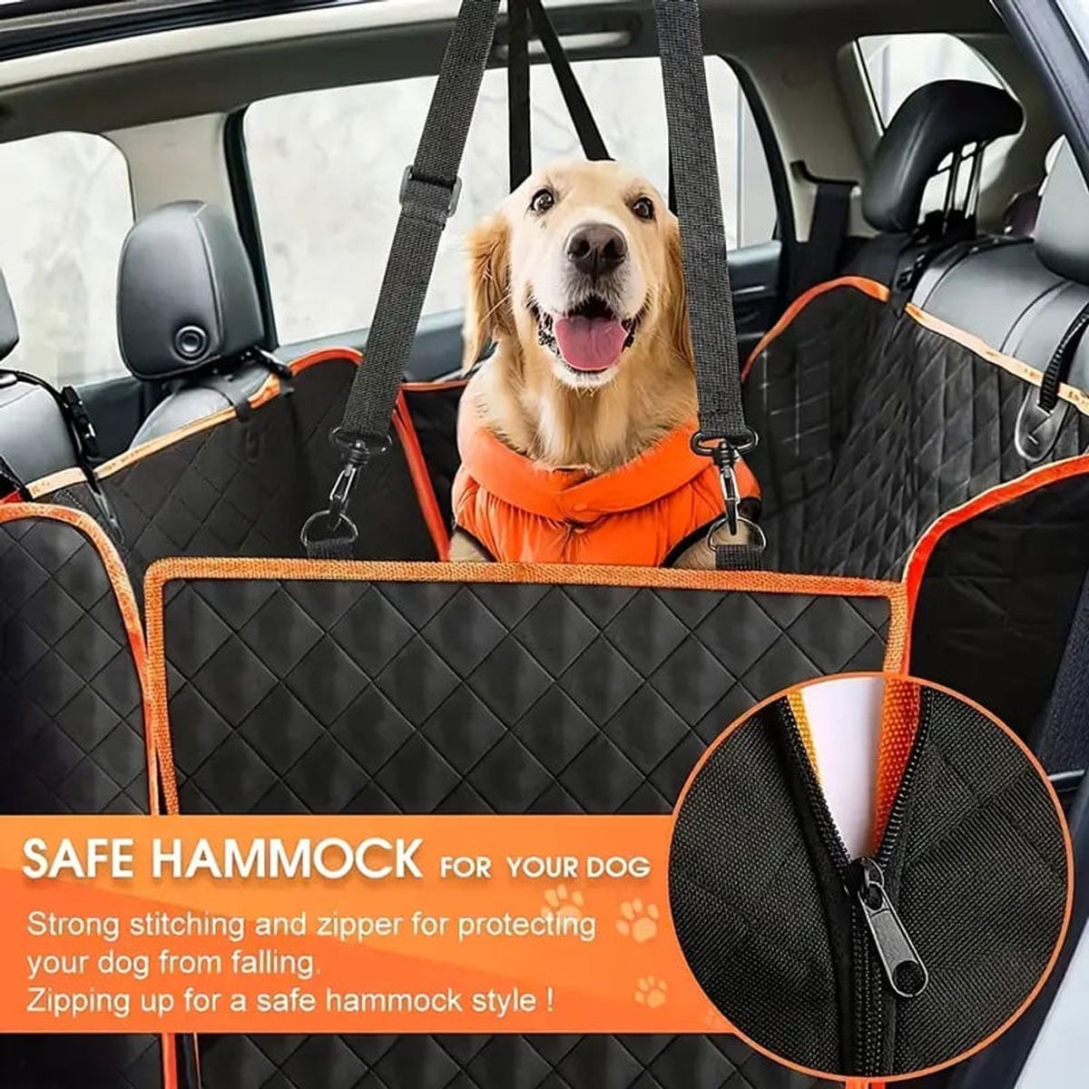 MEGIMPERU - Funda Cobertor Impermeable de Asiento de Coche para Mascota