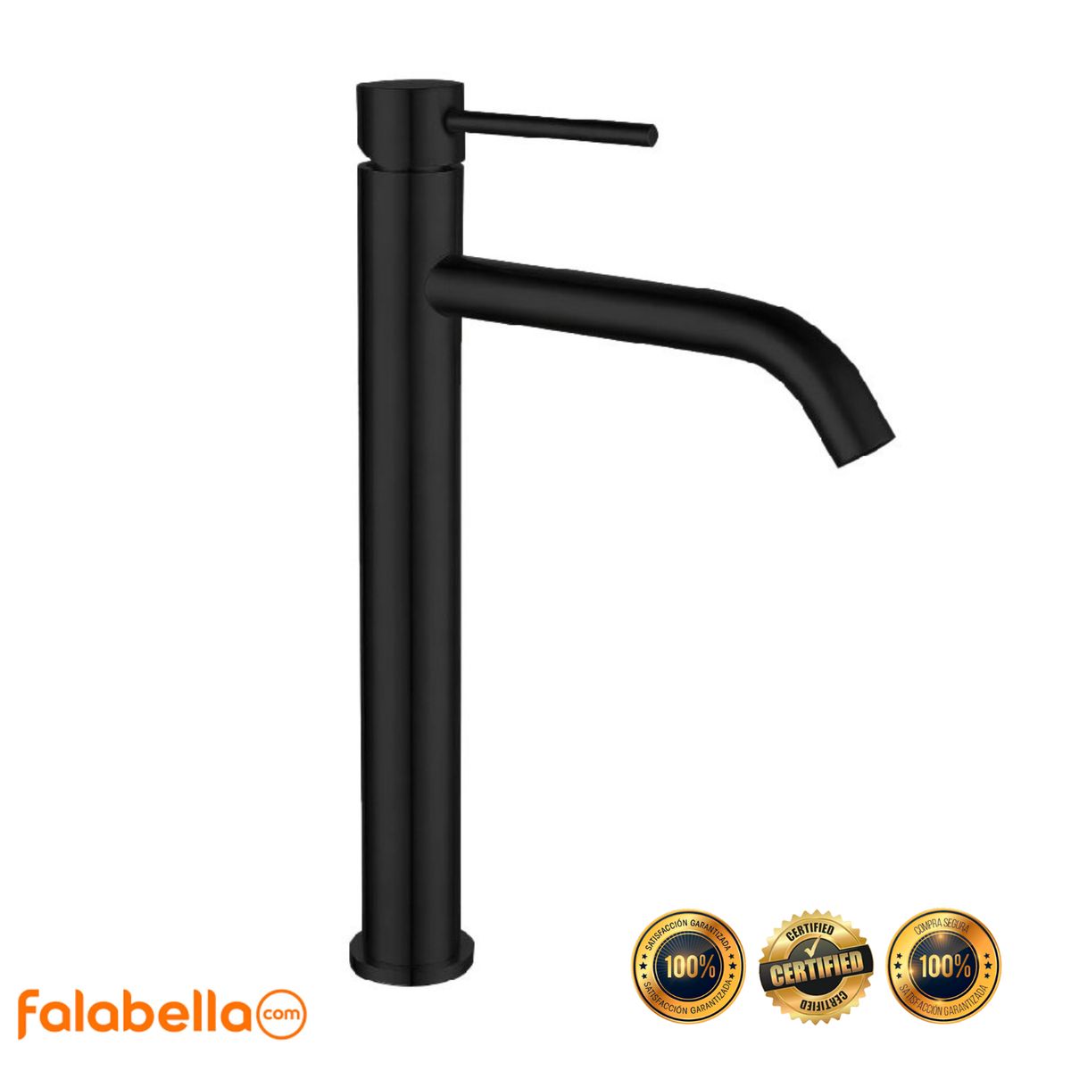 XM - Grifo de agua fría para baño L304-218A01 Inoxidable Negro