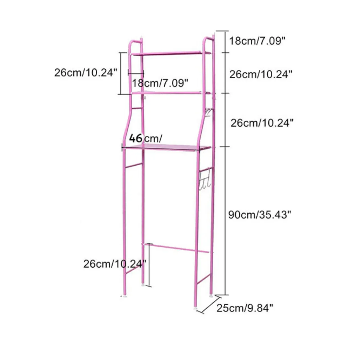 OEM - ORGANIZADOR DE BAÑO 3 NIVELES BLANCO