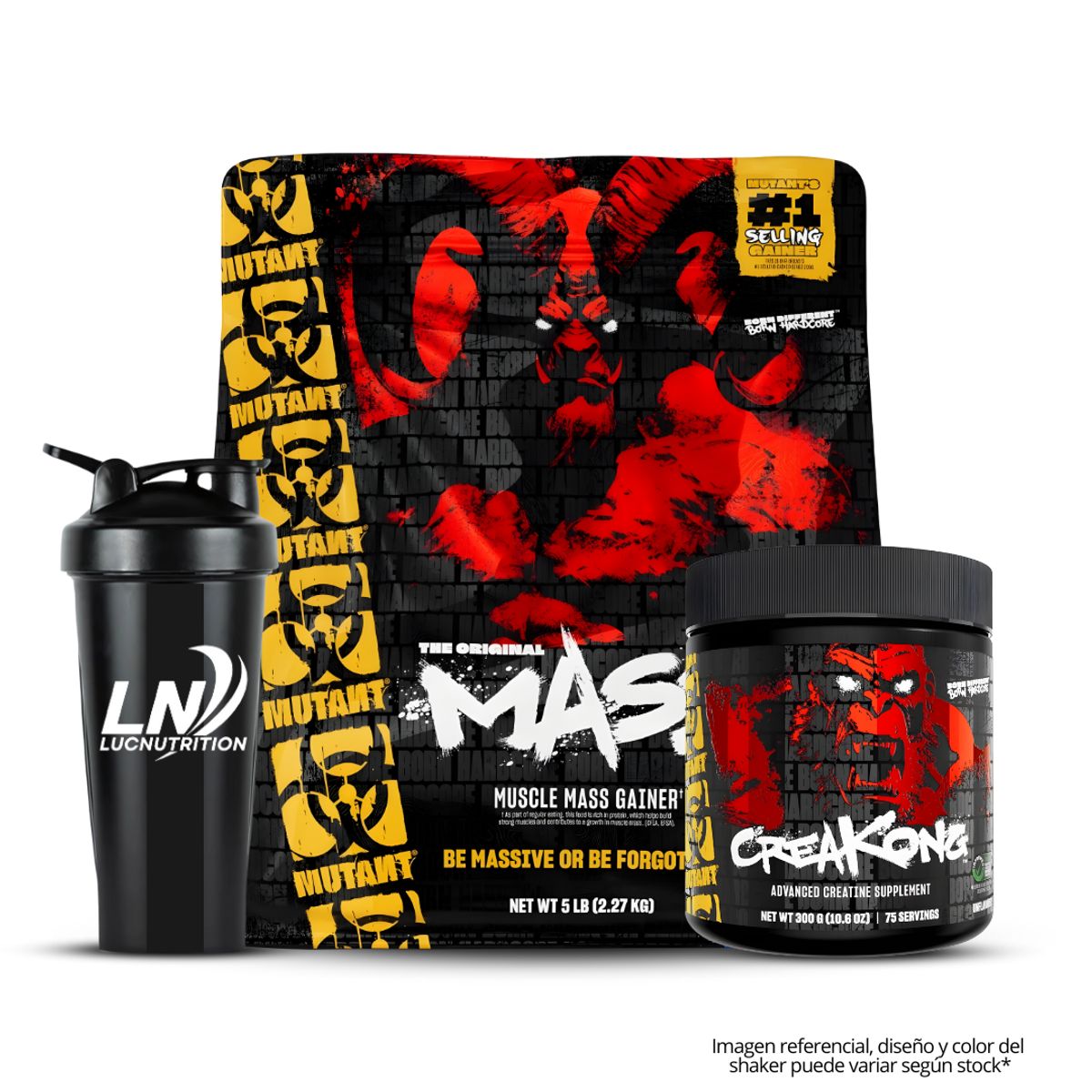 MUTANT - Mutant Mass 5 LB Mass Gainer - Triple Chocolate + Creakong 300 g + Shaker