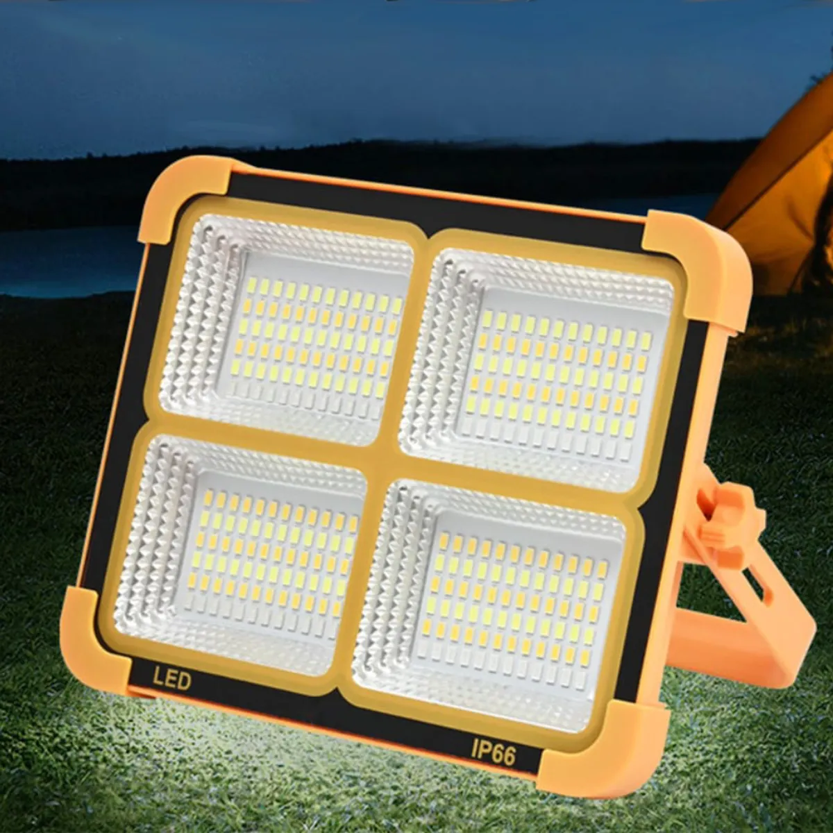GENERICO - Reflector Lampara Luz LED Portatil Recargable con Panel Solar