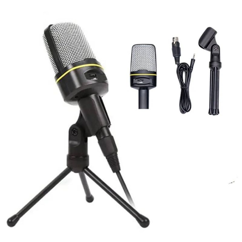 SEISA - Microfono Condensador Omnidireccional para Pc Mini Tripode