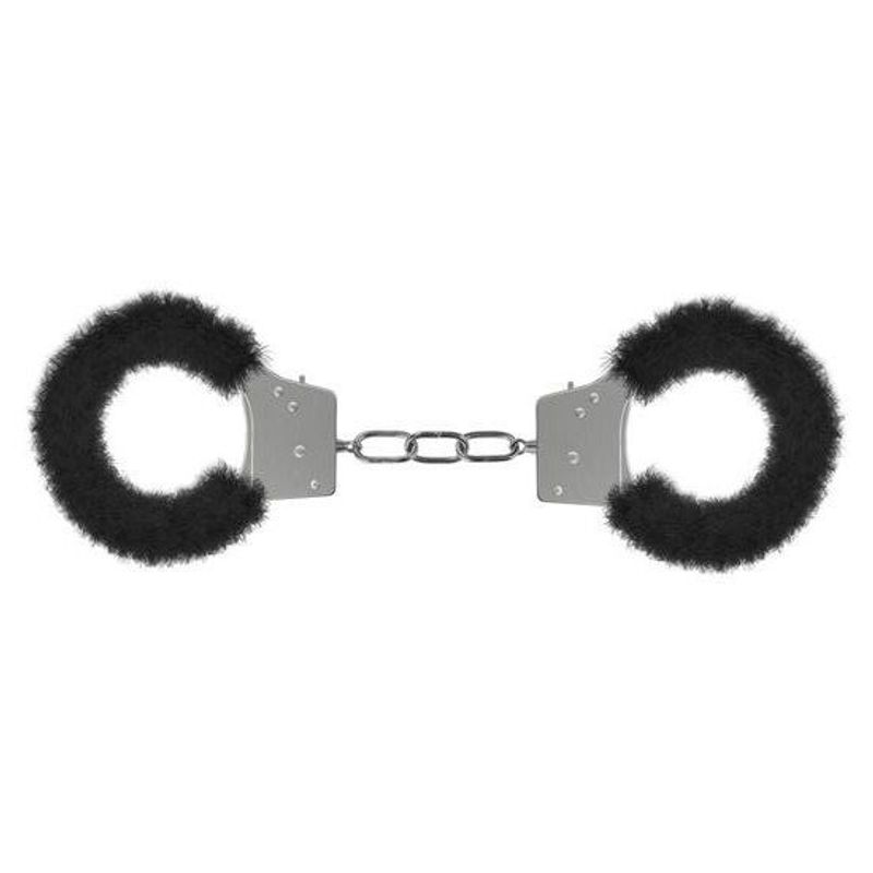 GENERICO - Esposas Marrocas Grilletes De Metal Con Peluche Negro Para Juegos Eroticos