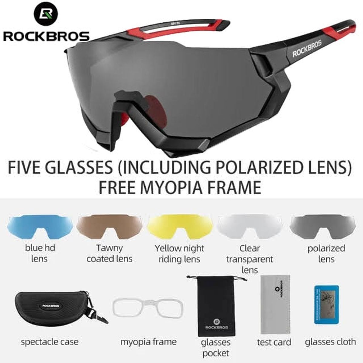 ROCKBROS - Gafas O Lentes Polarizados Para Ciclismo - Rockbros