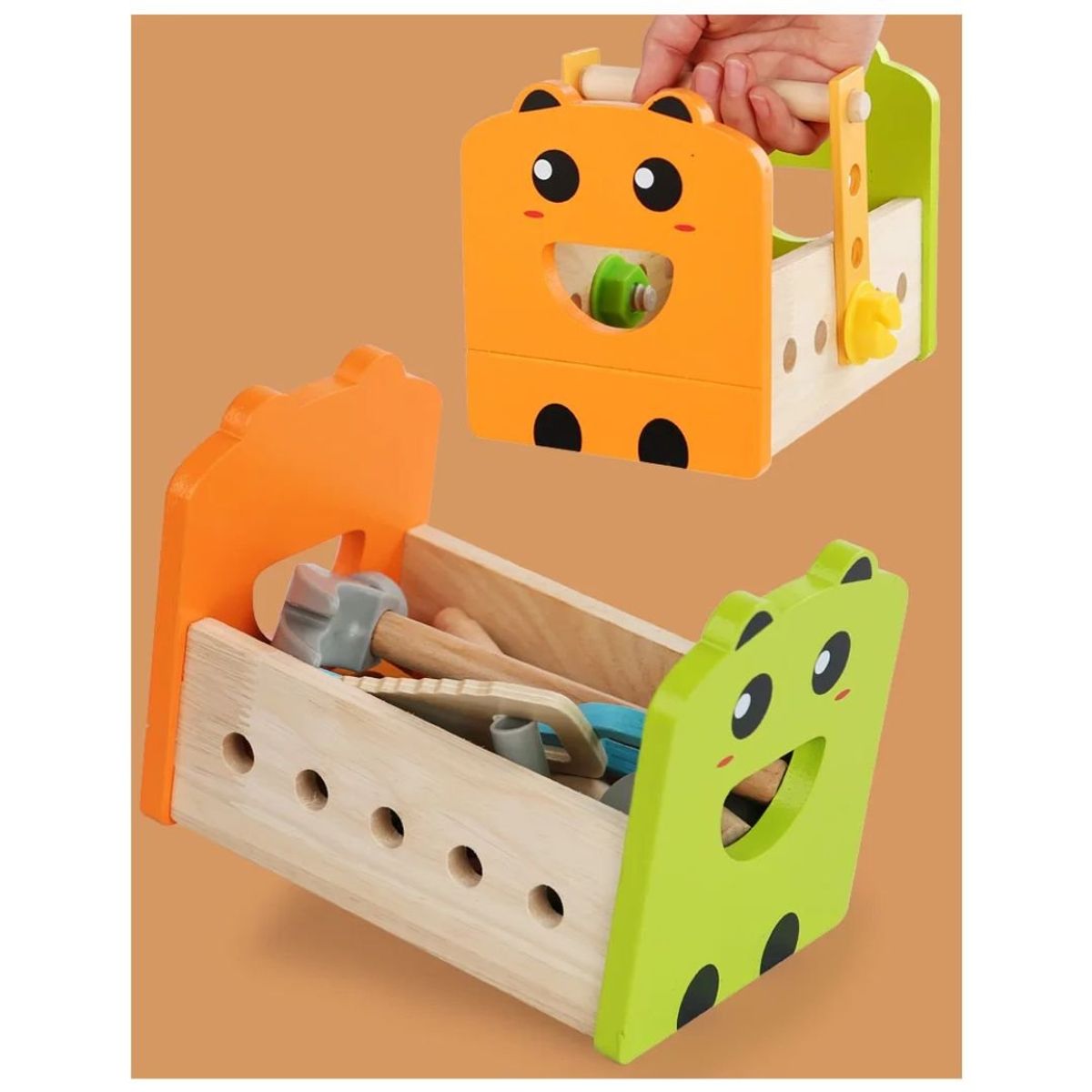 GENERICO - Juguete Caja De Herramientas Coloridas De Madera
