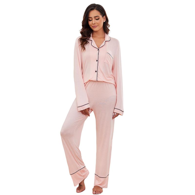 BLWOENS - Pijama de para mujeres - 2 piezas - Rosa