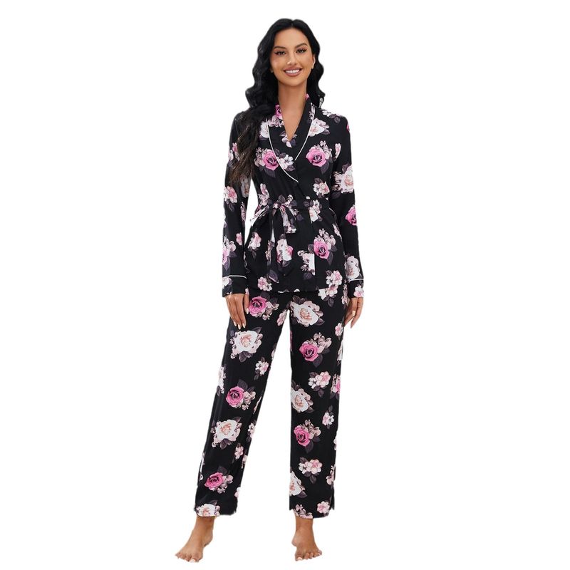 BLWOENS - Pijama de para mujeres - 2 piezas - Negro