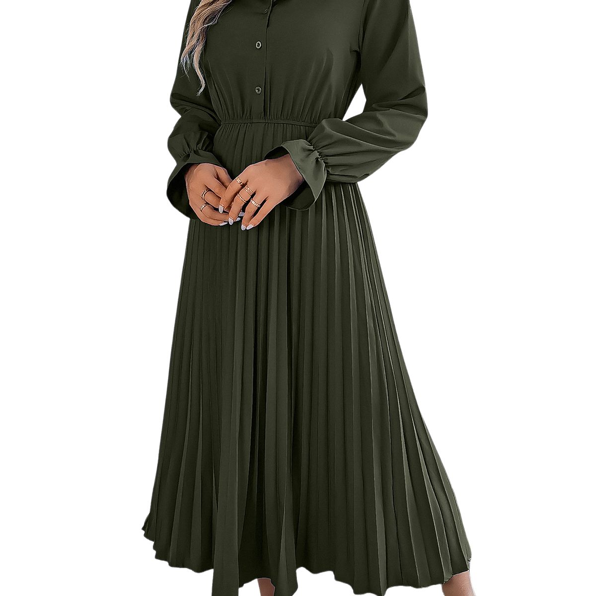 BLWOENS - Vestidos casuales de para mujeres - Verde